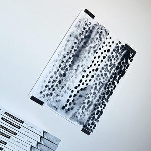 Monochrome Abstract Dots Art Print | A3 Prints Lottie Suki 