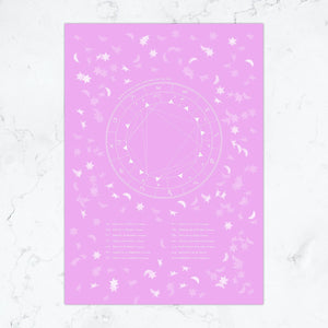 Astrology Birth Chart Print | 03 Pink Celestial Prints Lottie Suki 