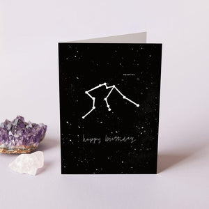 Aquarius Zodiac Birthday Card | 20th January - 18th February Cards Lottie Suki 
