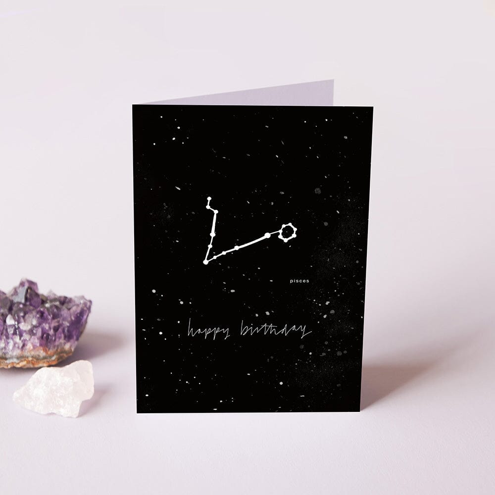 Pisces Zodiac Birthday Card | 19th February - 20th March Cards Lottie Suki 